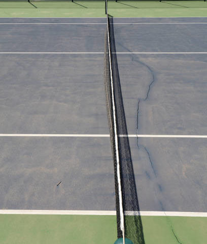Construction d'un court de tennis en béton poreux à Nice