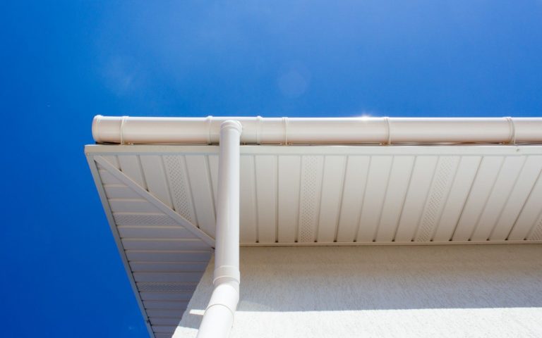 white PVC tube under blue sky